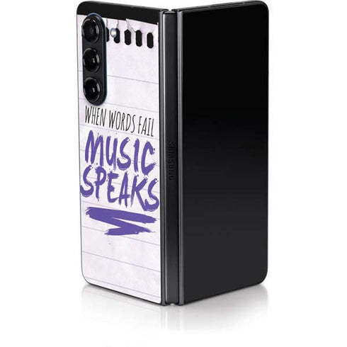 When Words Fail Music Speaks Galaxy Z Fold5 5G Skin
